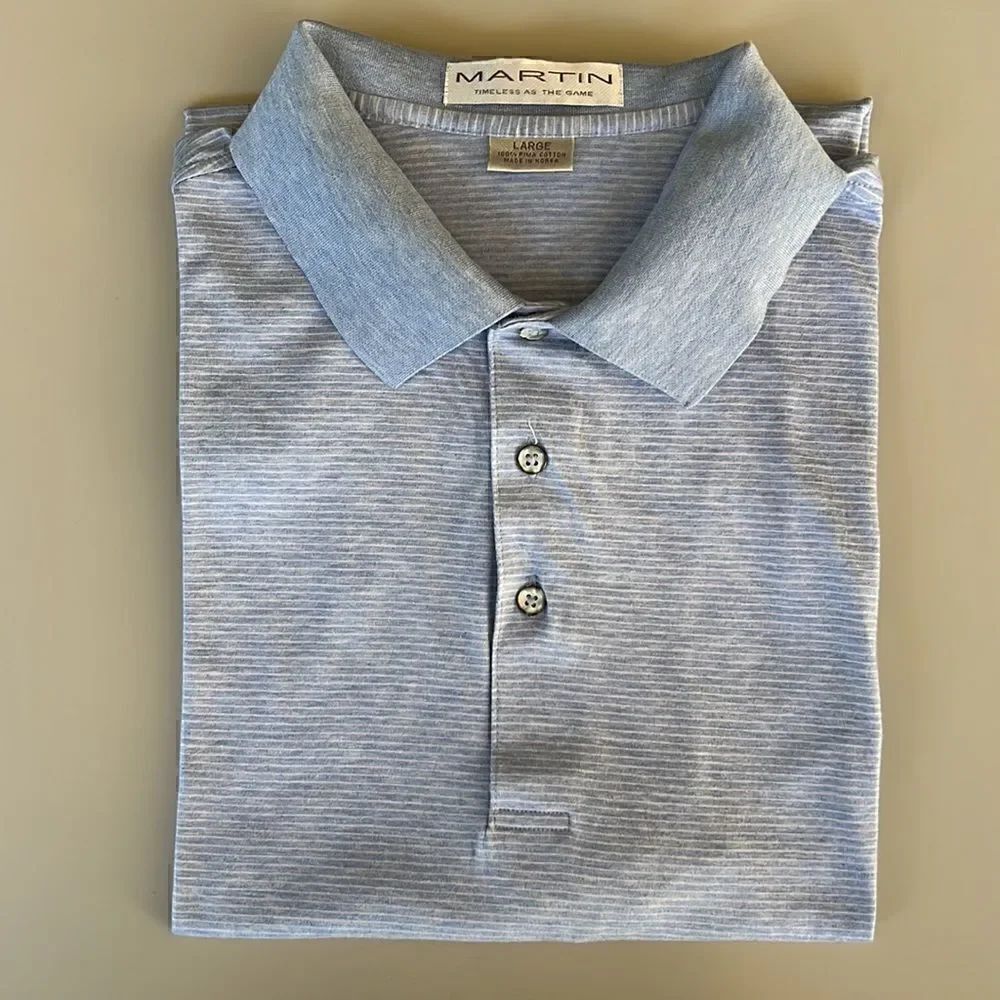 Martin 100% Pima Cotton Golf Polo Shirt size L